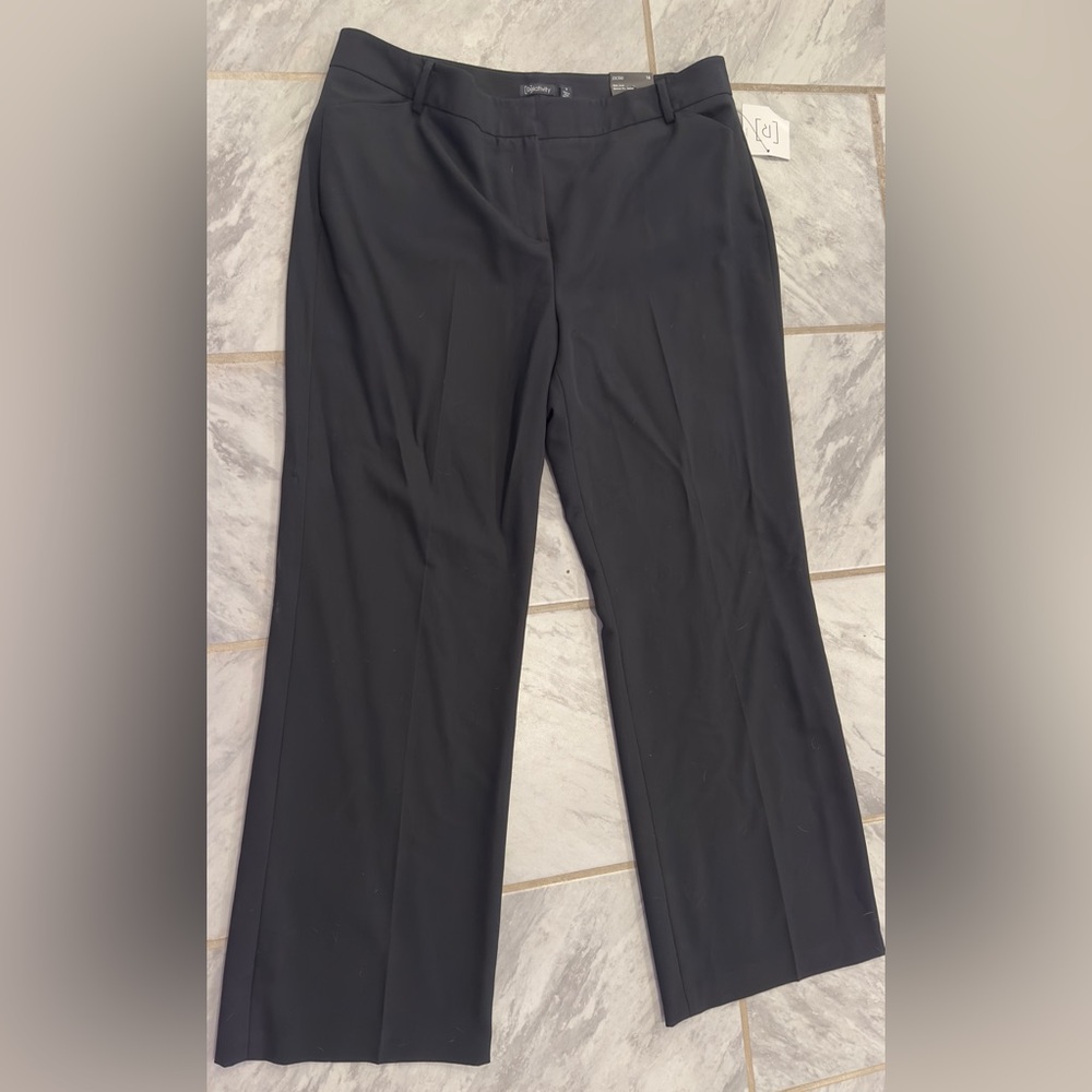NWT Relativity Womens Black Jackie Wide Leg Dress Pants Size 16